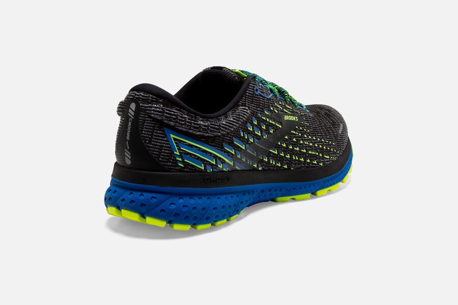 Brooks Ghost 13 Road Running Shoes Mens - Black/Blue - EZDIH-4189